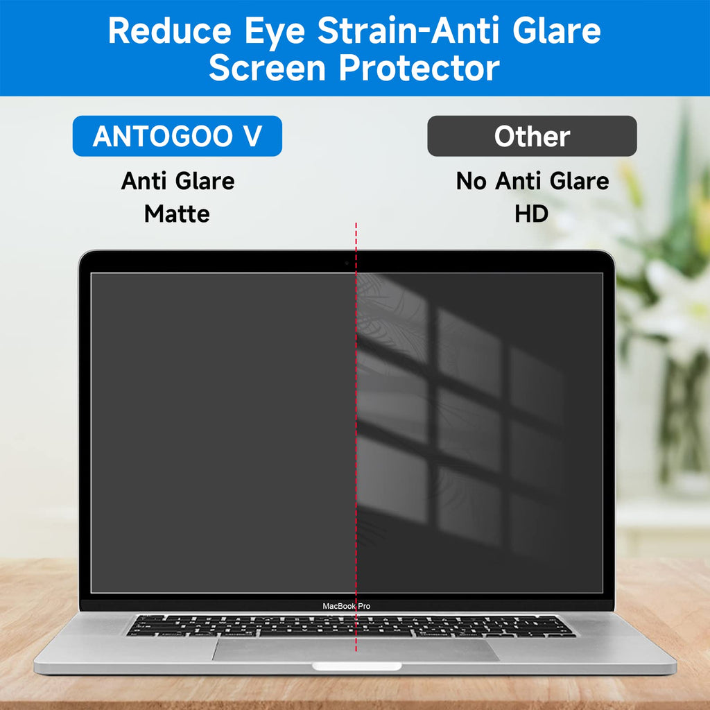 Paquete de 2 protectores de pantalla compatibles con MacBook Pro de 13 pulgadas (2016-2022 / M1, M2) y MacBook Air de 13 pulgadas (2018-2021 / M1), protector de pantalla antirreflejos, protector de