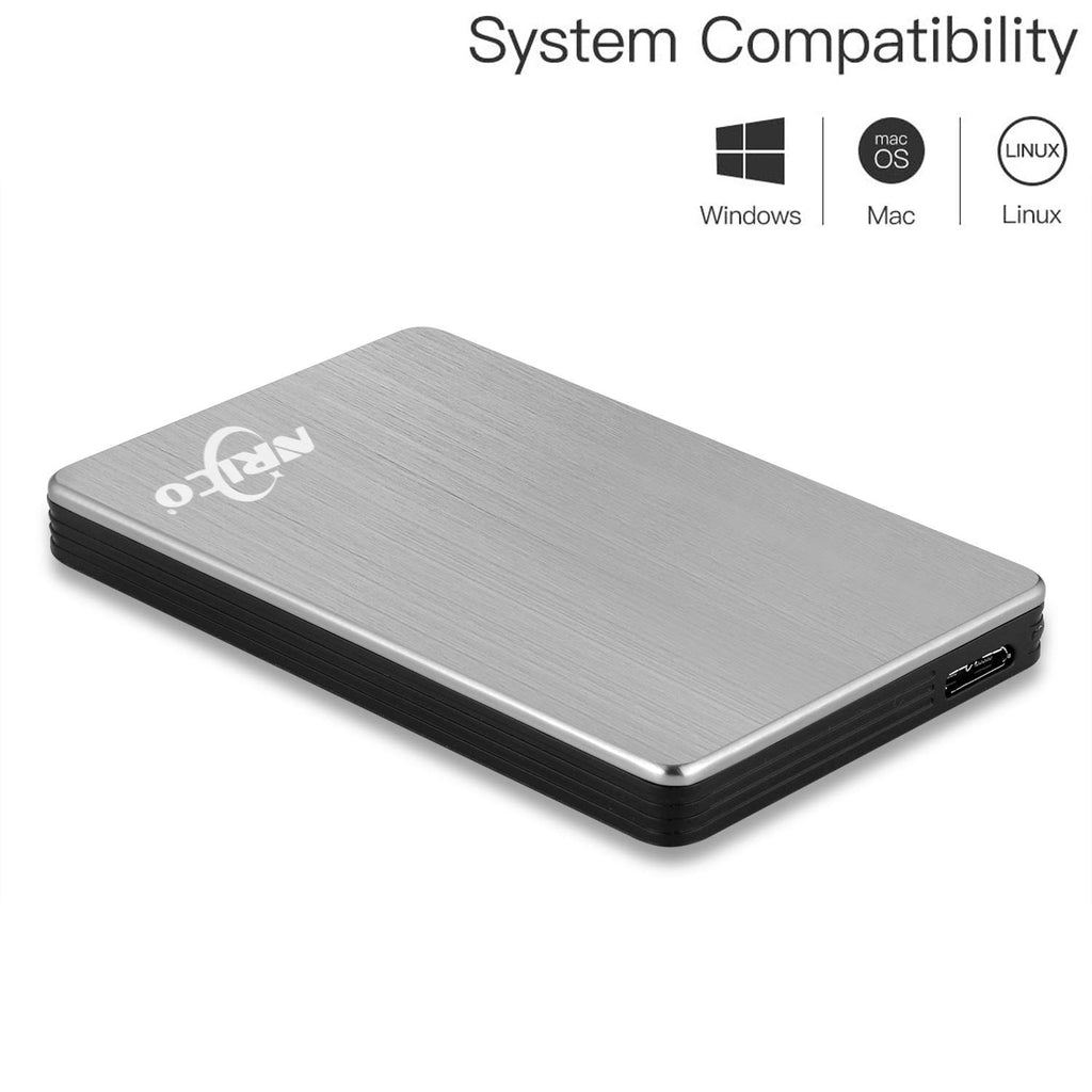 NRICO Portable External Hard Drive, USB 3.0, 2.5 Inch, Compatible with PC, Mac, Desktop (Blue, 320, GB)