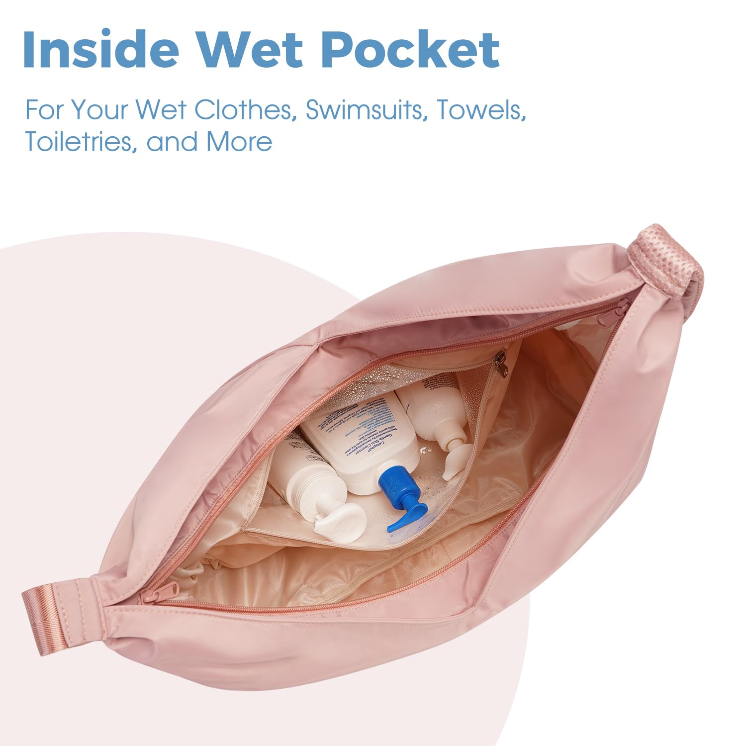 Ceneda Large Gym Bag for Women with Hidden Yoga Mat Holder & Shoe Compartment & Wet Pocket, Sports Duffle Bag for Travel