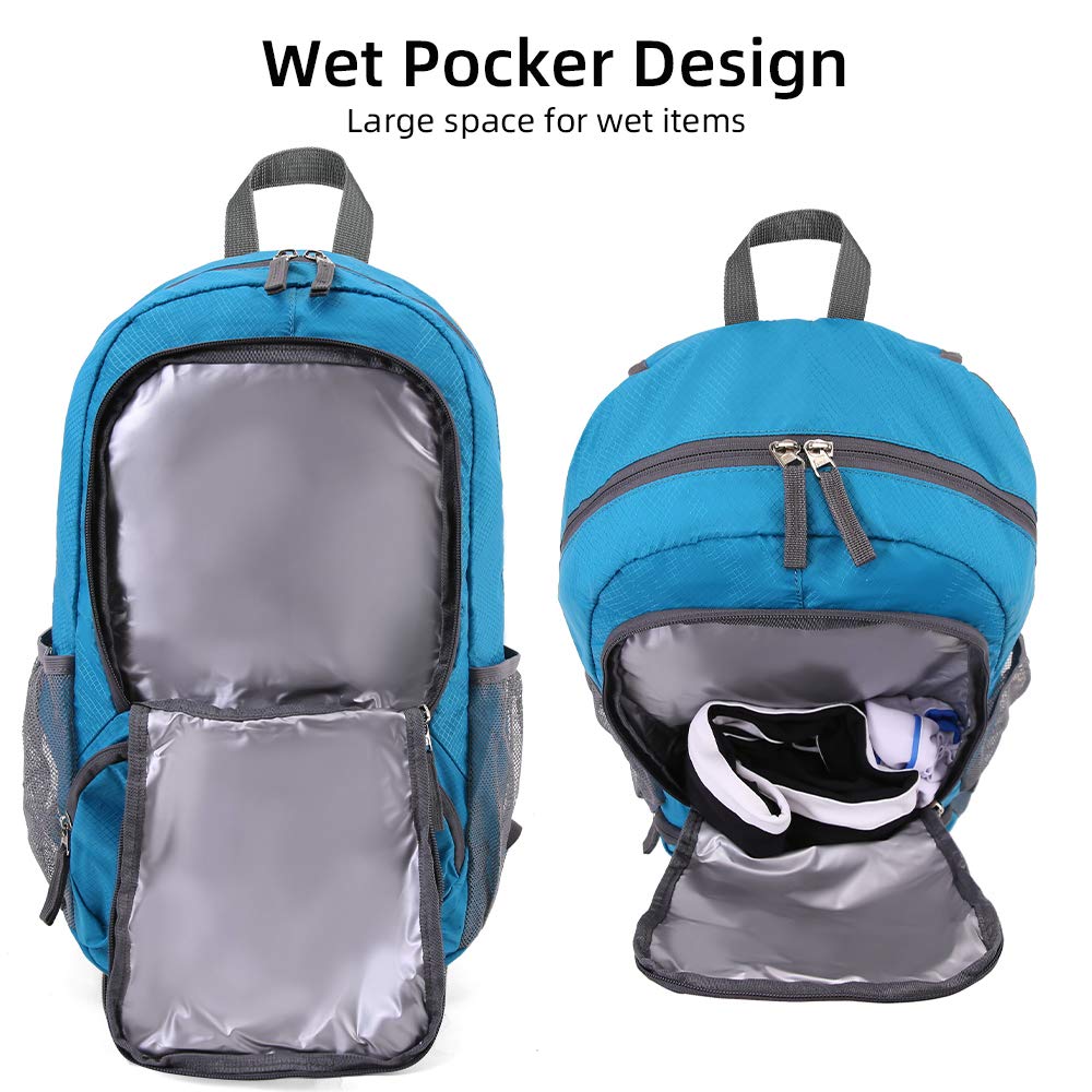 FENGDONG 35L Lightweight Foldable Waterproof Packable Travel Small Hiking Backpack Daypack for men women