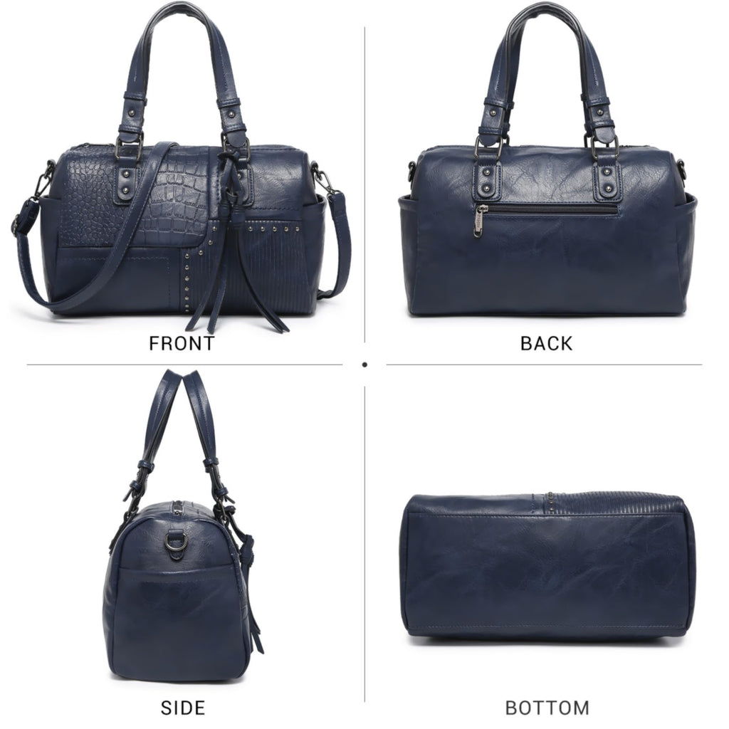 Dasein Women Soft Vegan Leather Barrel Bags Large Hobo Top Handle Work Totes Satchel Handbags Shoulder Purse