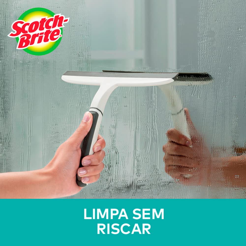 Scotch-Brite, All-Purpose 10 Inch Dual Blade Streak-Free Squeegee, Safe on Mirrors, Glass Shower Doors, Windows, Sinks and More