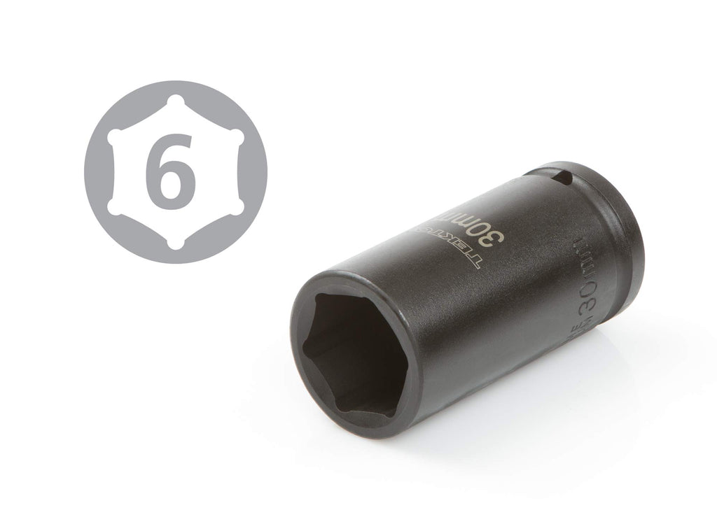 TEKTON 3/4 Inch Drive Deep 6-Point Impact Socket Set with Case, 7-Piece (13/16-1-1/2 in.) | 4890