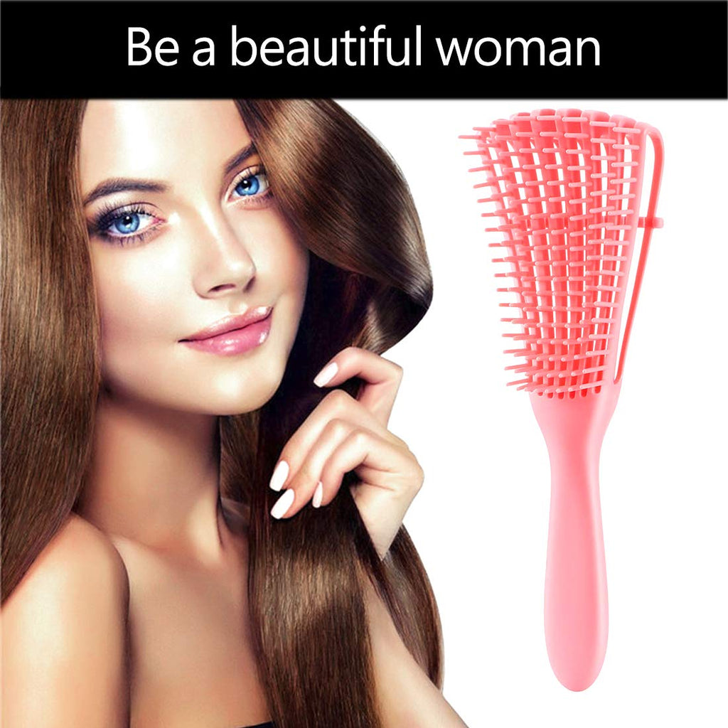 Detangling Brush for Afro America/African Hair Textured 3a to 4c Kinky Wavy/Curly/Coily/Wet/Dry/Oil/Thick/Long, Knots Detangler Scalp Massage Comb Hair Detangler for Women (1 pc, Purple)