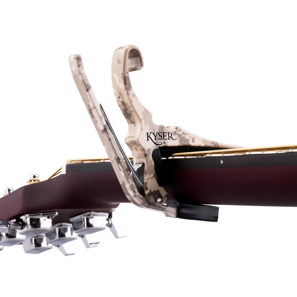 Kyser Musical Products Quick-Change Guitar Capo, KG6ABA, Abalone - For 6-String Acoustic Guitars, Made in USA, Quality, Strong, Lightweight, Quick & Easy Key Changes, Innovative, Perfect Fit
