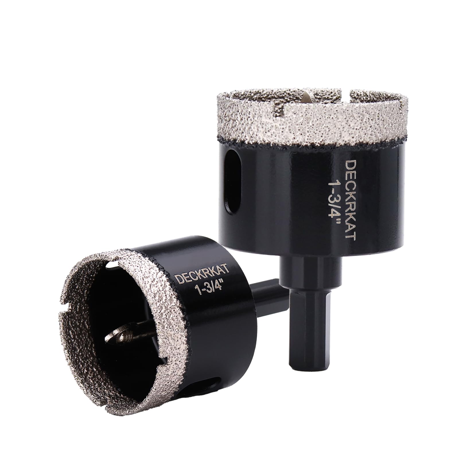 1 Inch Diamond Hole-Saw Bits with Pilot Drill Bit - 2pc 1" Diamond Tipped Tile Hole Saws with Guiding Bit Accurate Drilling for Porcelain Tile Ceramic Pottery Granite Stone Glass Bottles 25mm