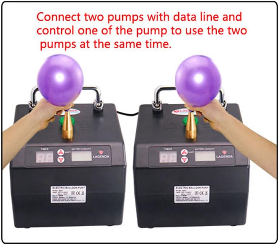 Lagenda Portable Electric Balloon Pump Professional Automatic Modeling Balloon Inflator Electric Balloon Blower Pump with Timer Battery for Party Events Decoration