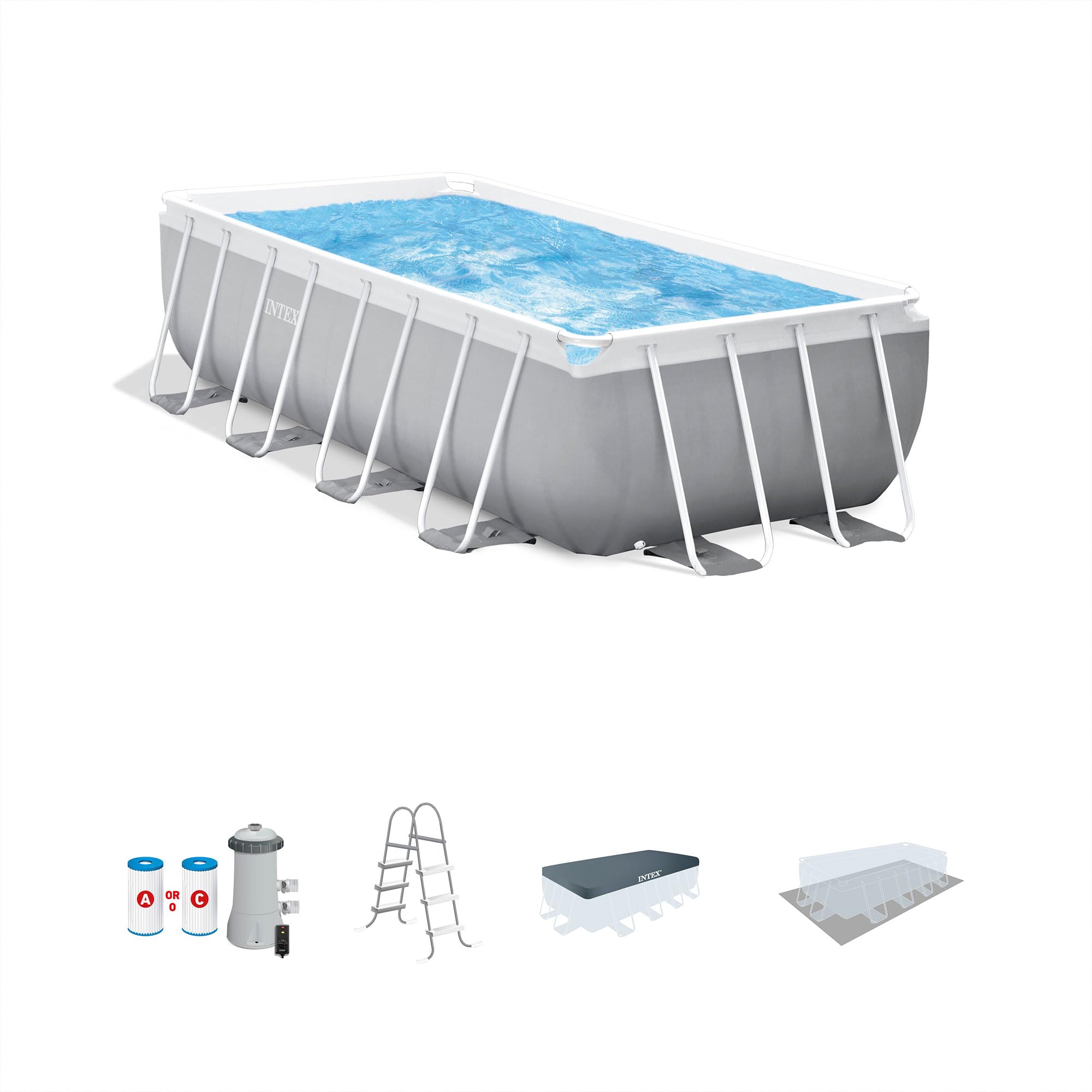 INTEX 26700EP 10Ft X 30In Prism Frame Premium Above Ground Swimming Pool (Pump Not Included)