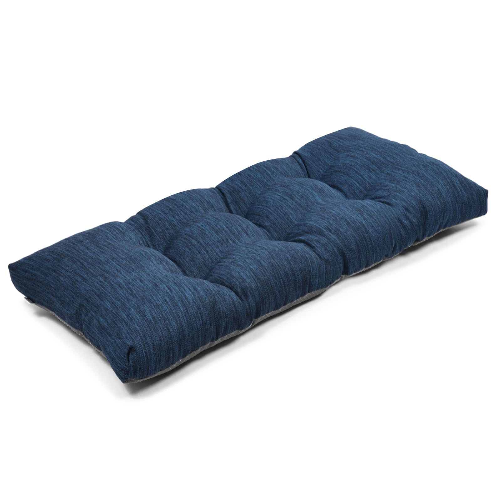 baibu 36 Inch Classic Solid Color Bench Cushion with Ties, Super Soft Indoor Outdoor Rectangle Bench Seat Cushion Standard Size Foam Pad with Non-Slip Bottom - One Pad Only (Beige, 36x15x3in)