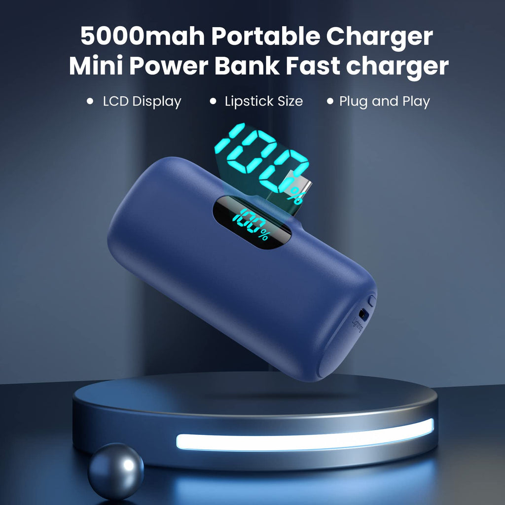 [2-Pack]Portable Charger for iPhone 17/16/15,Mini Power Bank 5000mAh PD USB C Portable Phone Charger,Travel Essential Battery Pack for iPhone 17/17 Air/16/16 pro/15/15 pro Max/Android/Samsung/Moto/LG
