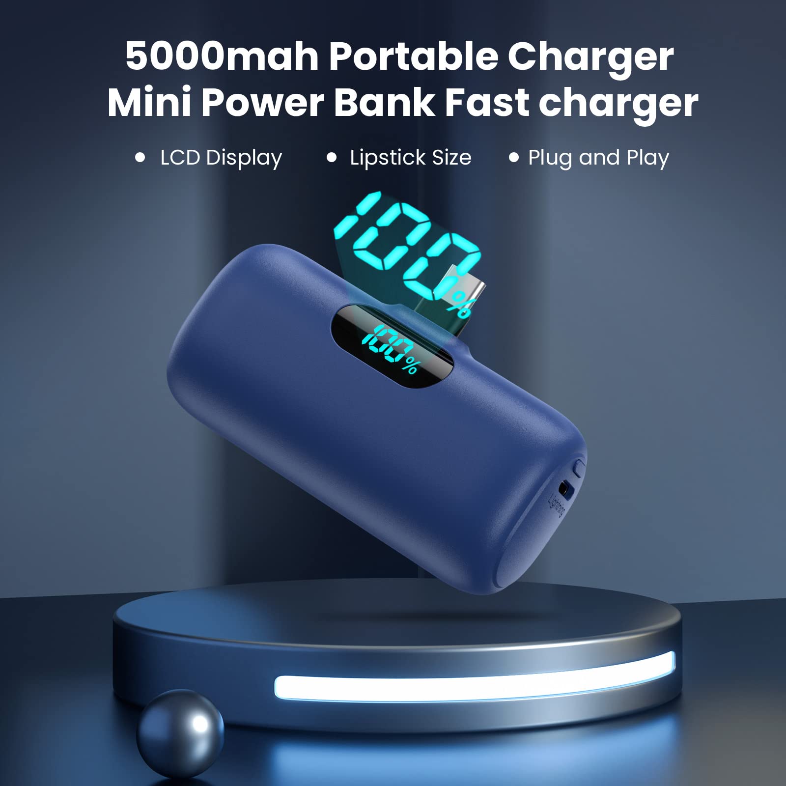 [2-Pack]Portable Charger for iPhone 17/16/15,Mini Power Bank 5000mAh PD USB C Portable Phone Charger,Travel Essential Battery Pack for iPhone 17/17 Air/16/16 pro/15/15 pro Max/Android/Samsung/Moto/LG