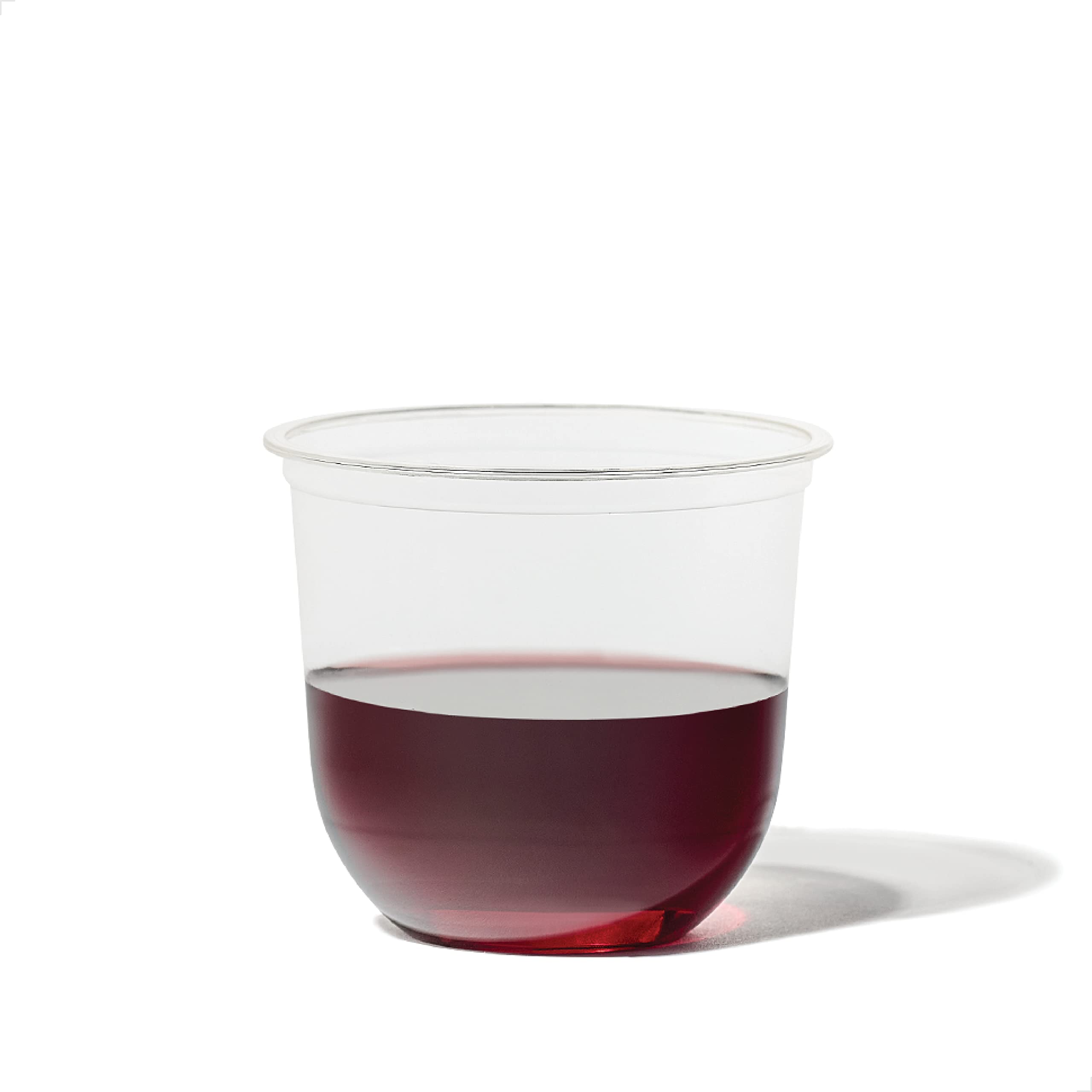 TOSSWARE NATURAL 12oz Arc - Plant Based 98mm Clear Cold Cups - Plastic Alternative for Parties, Bachelorettes, Weddings - Recyclable - Set of 100