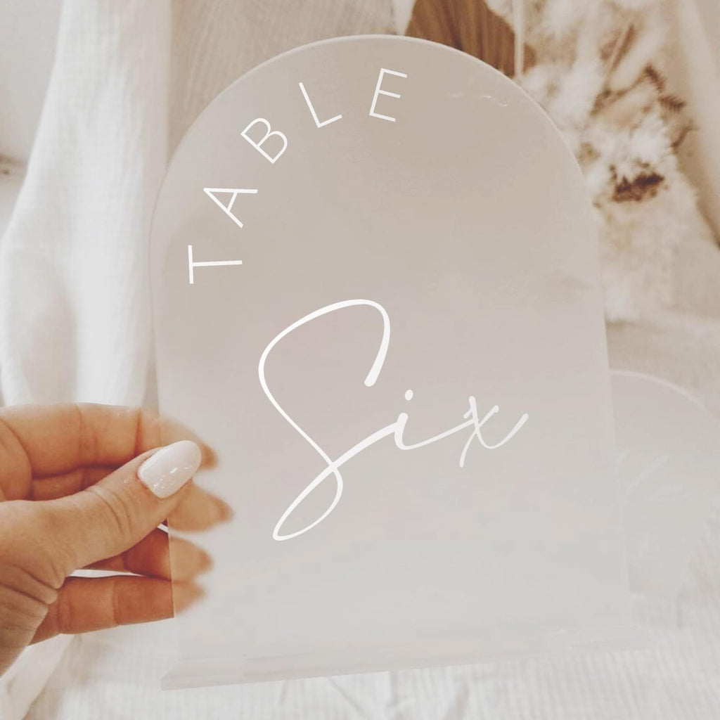 Black Arched Wedding Table Numbers 1-10 with Stands, 5x7 Inch Black Arch Acrylic Sign with Gold Letters, Acrylic Table Numbers for Wedding Reception