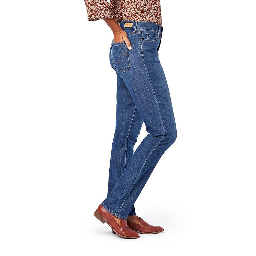 Levi Strauss Signature Gold Women's '03 Essential Classic Slim Taper Jeans Mid-Rise Stretch Denim (Also Available in Plus