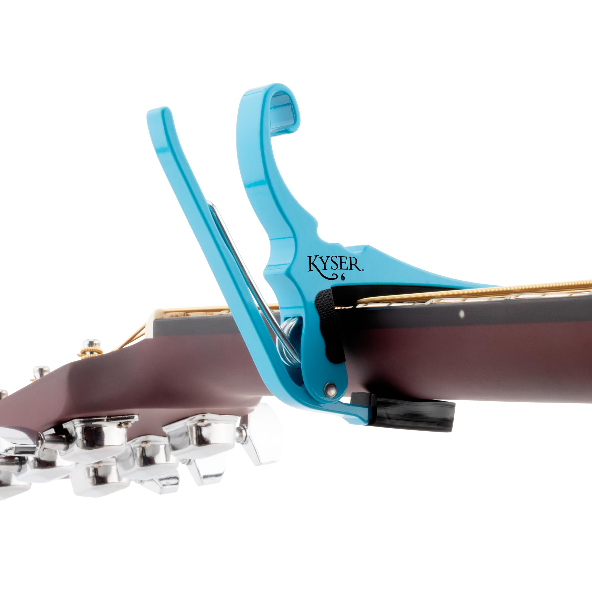 Kyser Musical Products Quick-Change Guitar Capo, KG6ABA, Abalone - For 6-String Acoustic Guitars, Made in USA, Quality, Strong, Lightweight, Quick & Easy Key Changes, Innovative, Perfect Fit