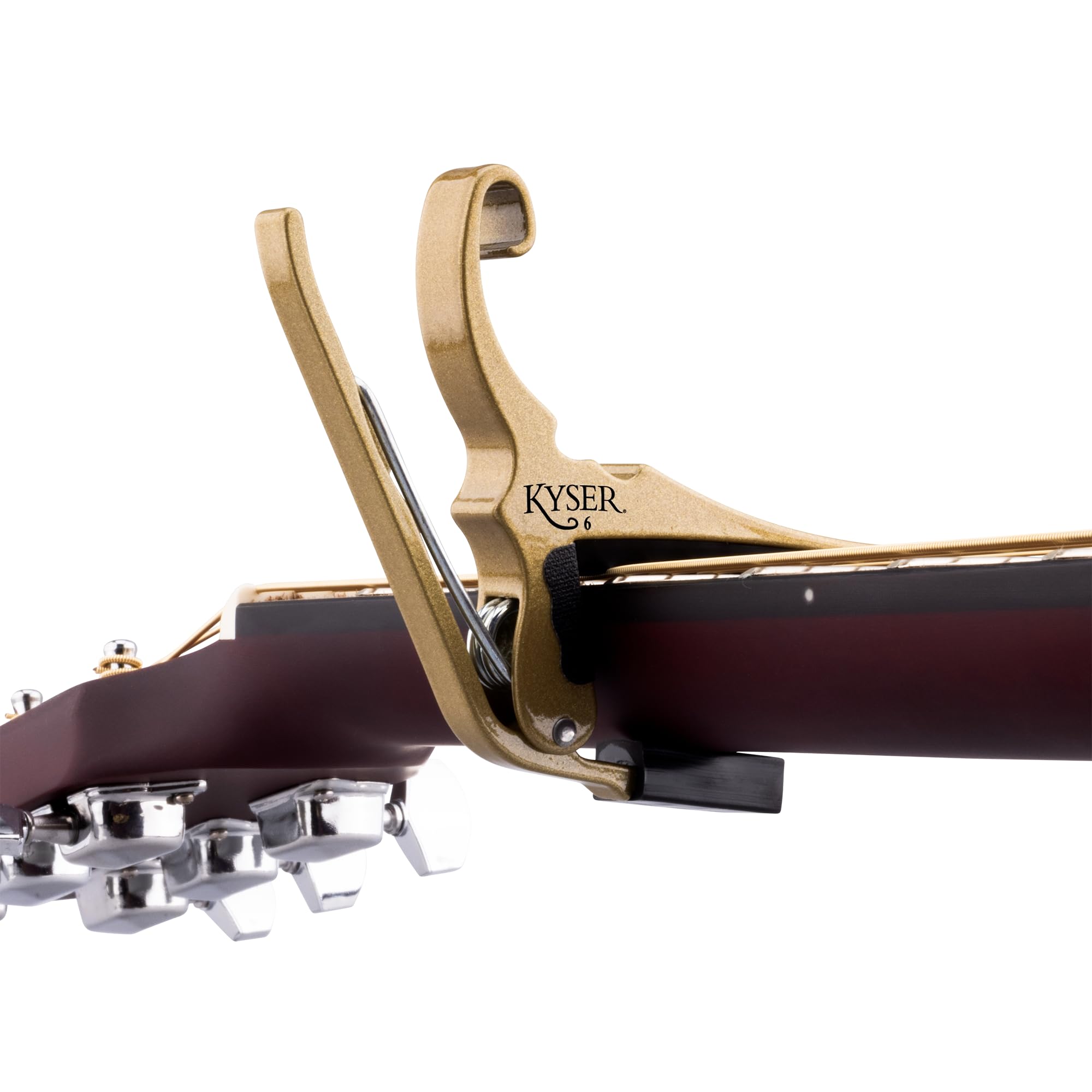 Kyser Musical Products Quick-Change Guitar Capo, KG6ABA, Abalone - For 6-String Acoustic Guitars, Made in USA, Quality, Strong, Lightweight, Quick & Easy Key Changes, Innovative, Perfect Fit