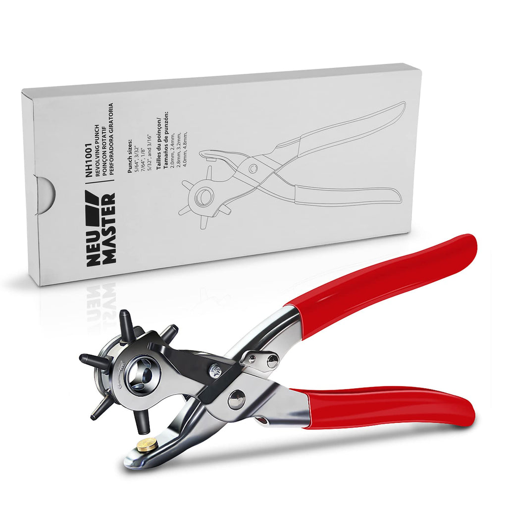 Grommet Kit NEU MASTER, Grommet Tool Kit 3/8 Inch Grommets Eyelet Plier Set with 500pcs Eyelets, Handheld Eyelet Kit Hole Punch Pliers Grommet Press Kits for Fabric Tarps Leather (10mm Grommets)