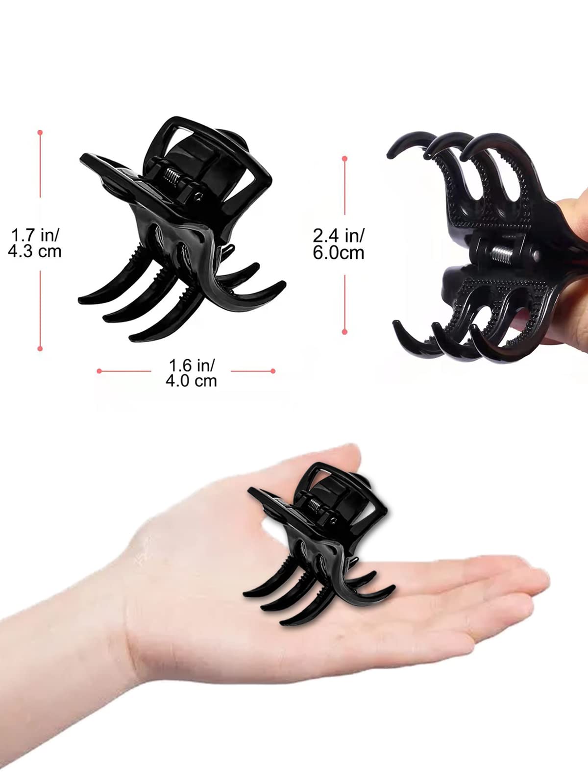 6 Pieces Morhom Jaw Clips, 1.3 Inch Hair Claw Clips for Thick or Medium Hair
