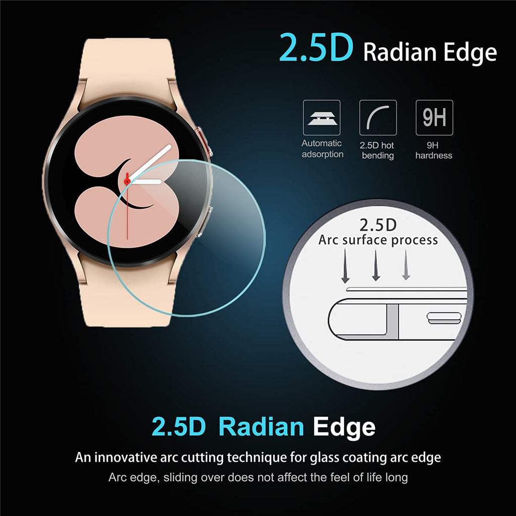 Suoman 4-Pack for Samsung Galaxy Watch 4 Classic 46mm Tempered Glass Screen Protector for Galaxy Watch 4 Classic 46mm Smartwatch [2.5D 9H Hardness] [Anti-Scratch]