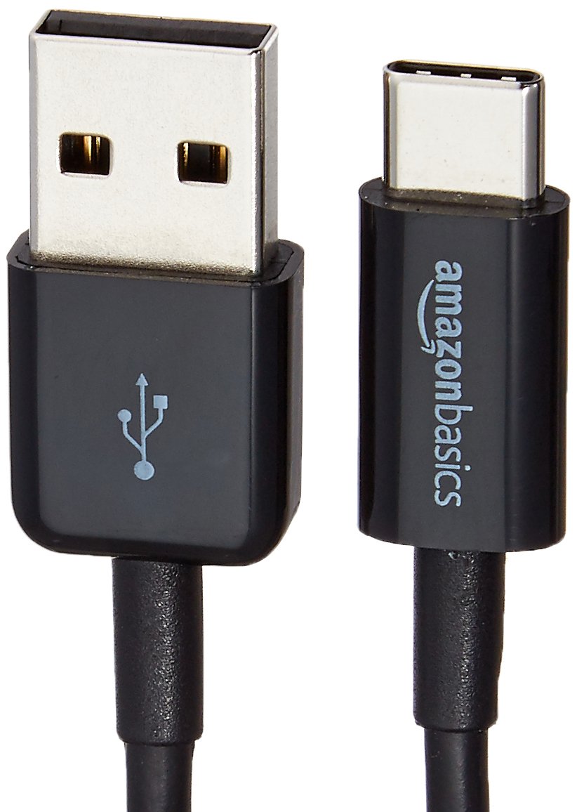 Amazon Basics USB-C to USB-A 2.0 Fast Charger Cable, 480Mbps Data Transfer Speed, USB-IF Certified, for Apple iPhone 16/15, iPad, Samsung Galaxy, Tablets, Car, 3ft, Black