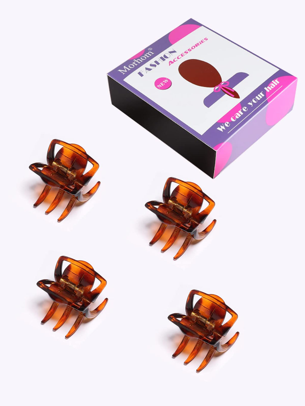 6 Pieces Morhom Jaw Clips, 1.3 Inch Hair Claw Clips for Thick or Medium Hair