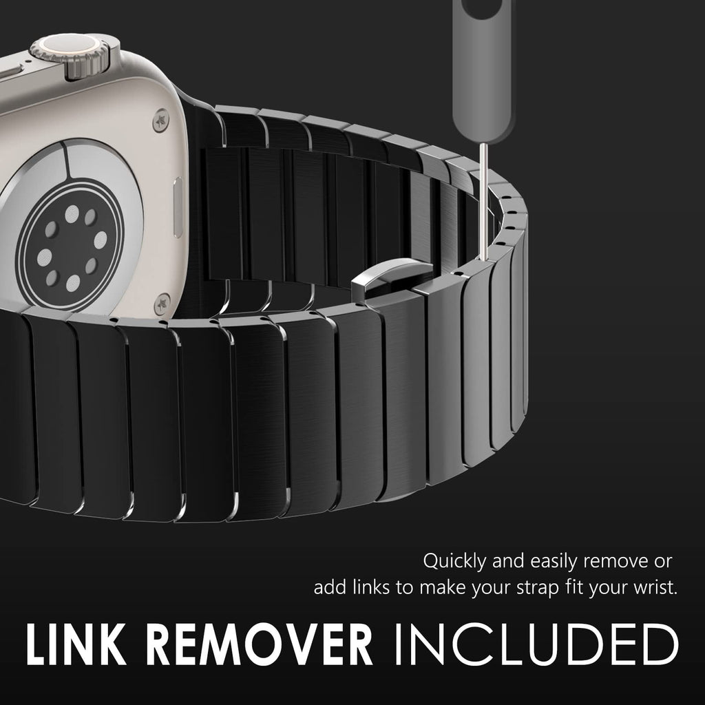 NewWays Titanium & Stainless Steel Link Bracelet for Apple Watch Band Ultra 3 2 1 Band 49mm Series11 10 46mm 42mm 45mm 44mm 41mm 40mm 38mm Series 3-11