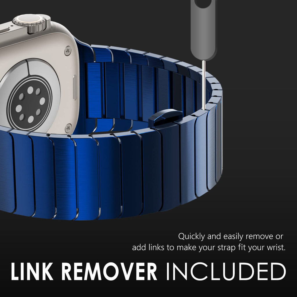 NewWays Titanium & Stainless Steel Link Bracelet for Apple Watch Band Ultra 3 2 1 Band 49mm Series11 10 46mm 42mm 45mm 44mm 41mm 40mm 38mm Series 3-11