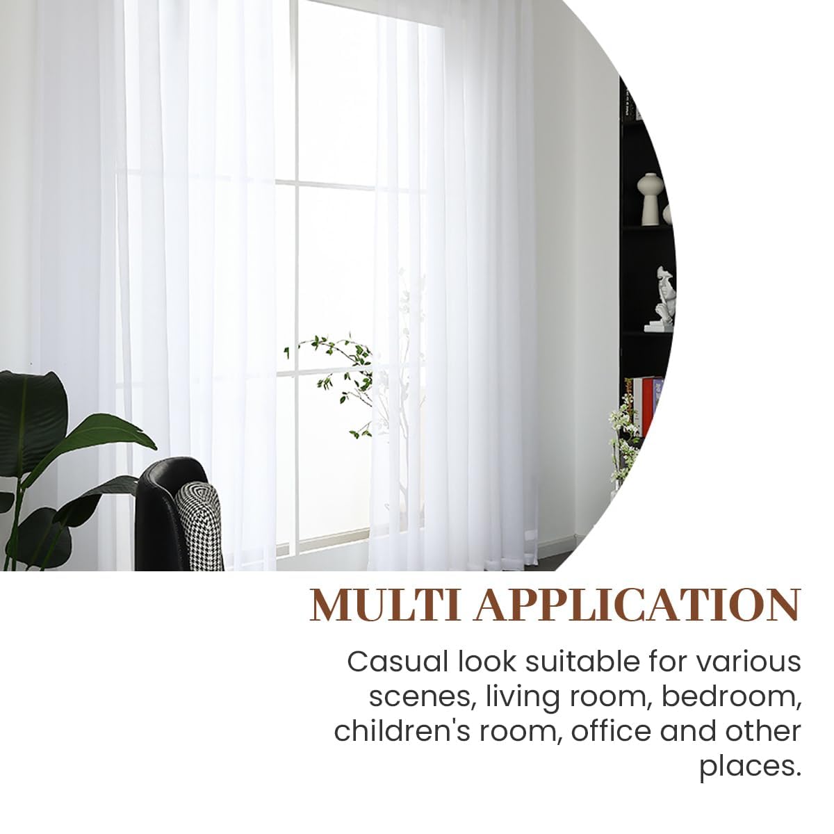 Dreaming Casa Solid Sheer Curtains 84 Inches Long Grey Rod Pocket Voile Draperies for Bedroom Living Room, 2 Panels, Each 42" W x 84" L