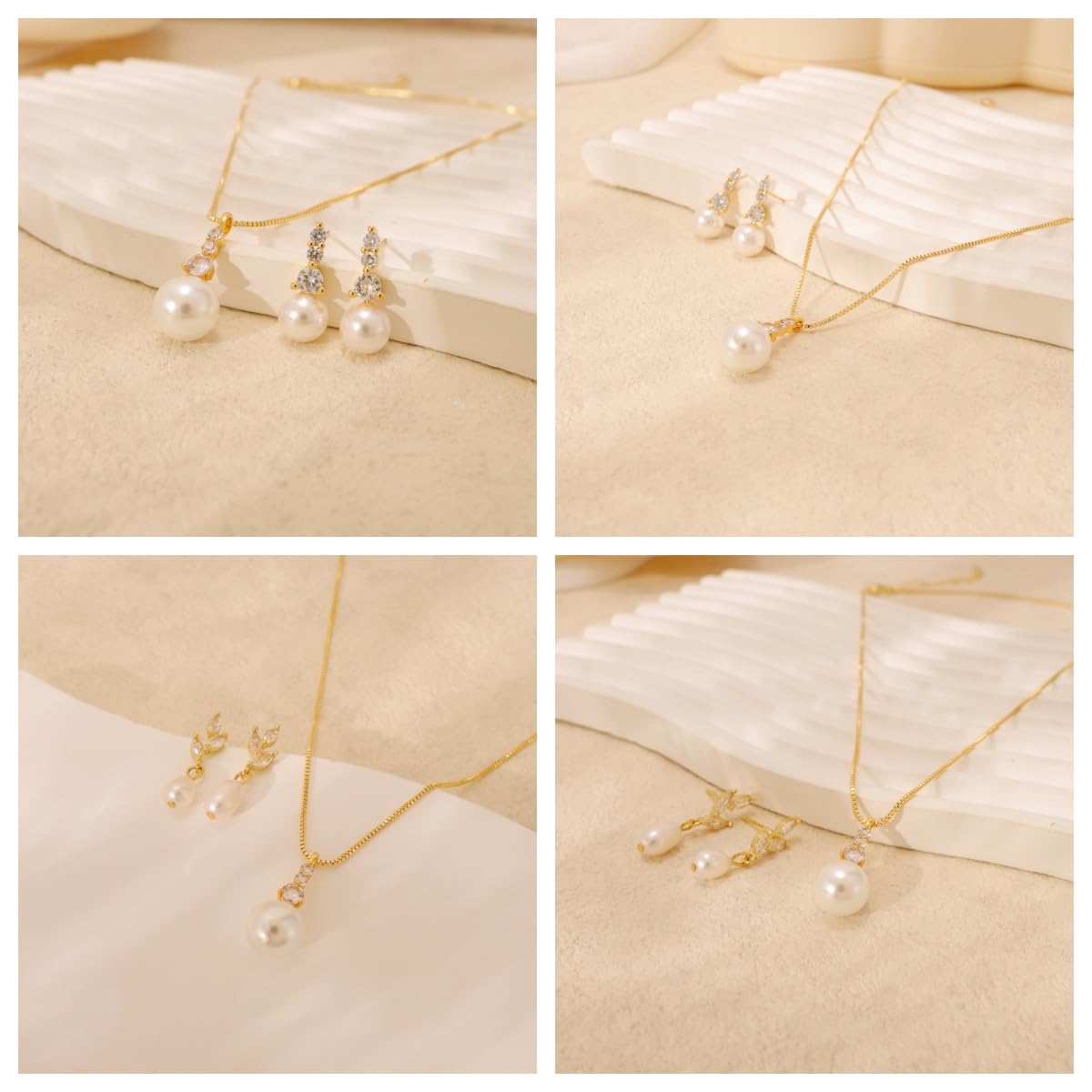 Pearl Necklace for Women Trendy,14k Gold Plated Necklace Dainty Wedding Necklace Small Cute Choker Necklace Gold Prom Drop Necklace Vintage Waterproof Jewelry for Women Prom Jewelry Fashion Gifts