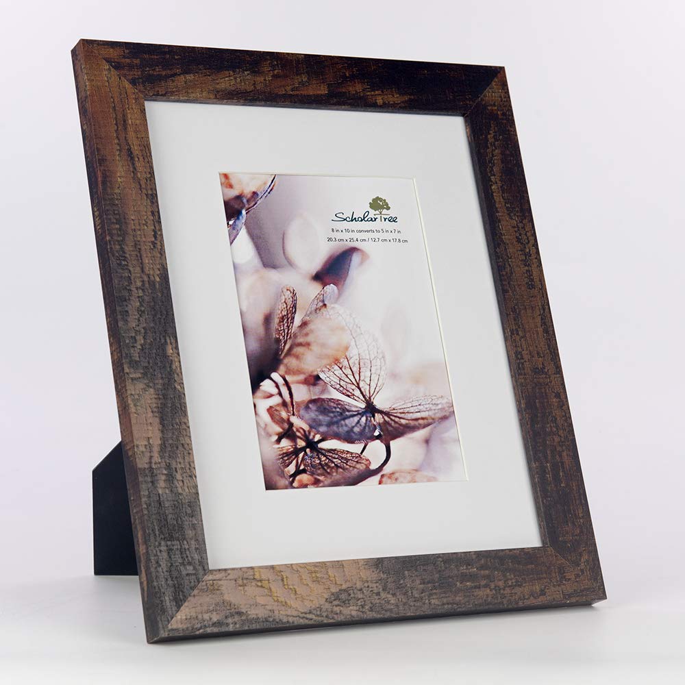 5x7 Picture Frame Gold, Display 5x7 without Mat or 4x6 with Mat, Wall Gallery Photo Frames