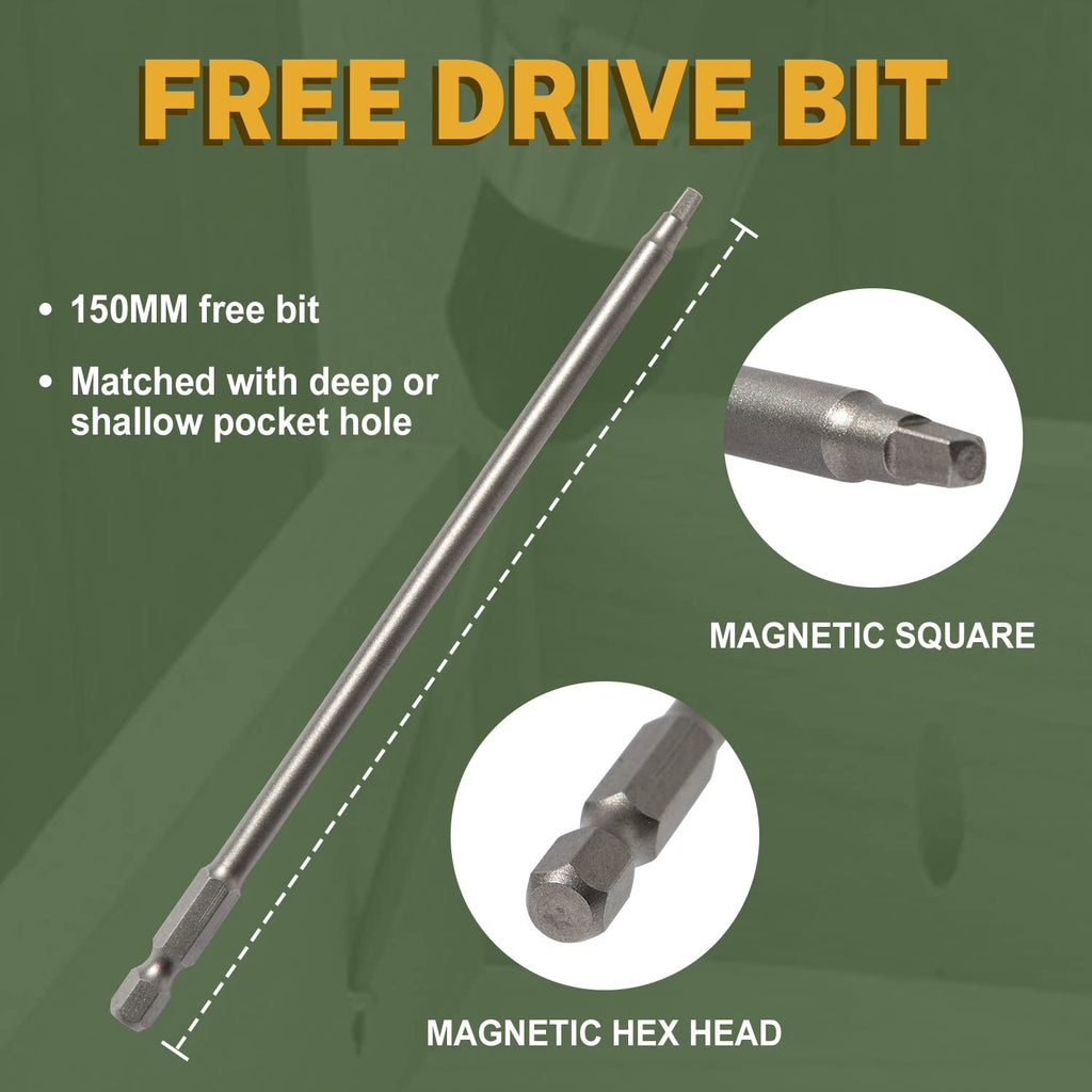 LIONMAX Pocket Hole Screws 1-1/4 Inch, 100 PCS Interior Pocket Screw #8 x 1-1/4"", Coarse Thread, Square Drive, Washer Head, Zinc Plated Pocket Hole Screws, 150MM Drive Bit Included, 1.25 inches