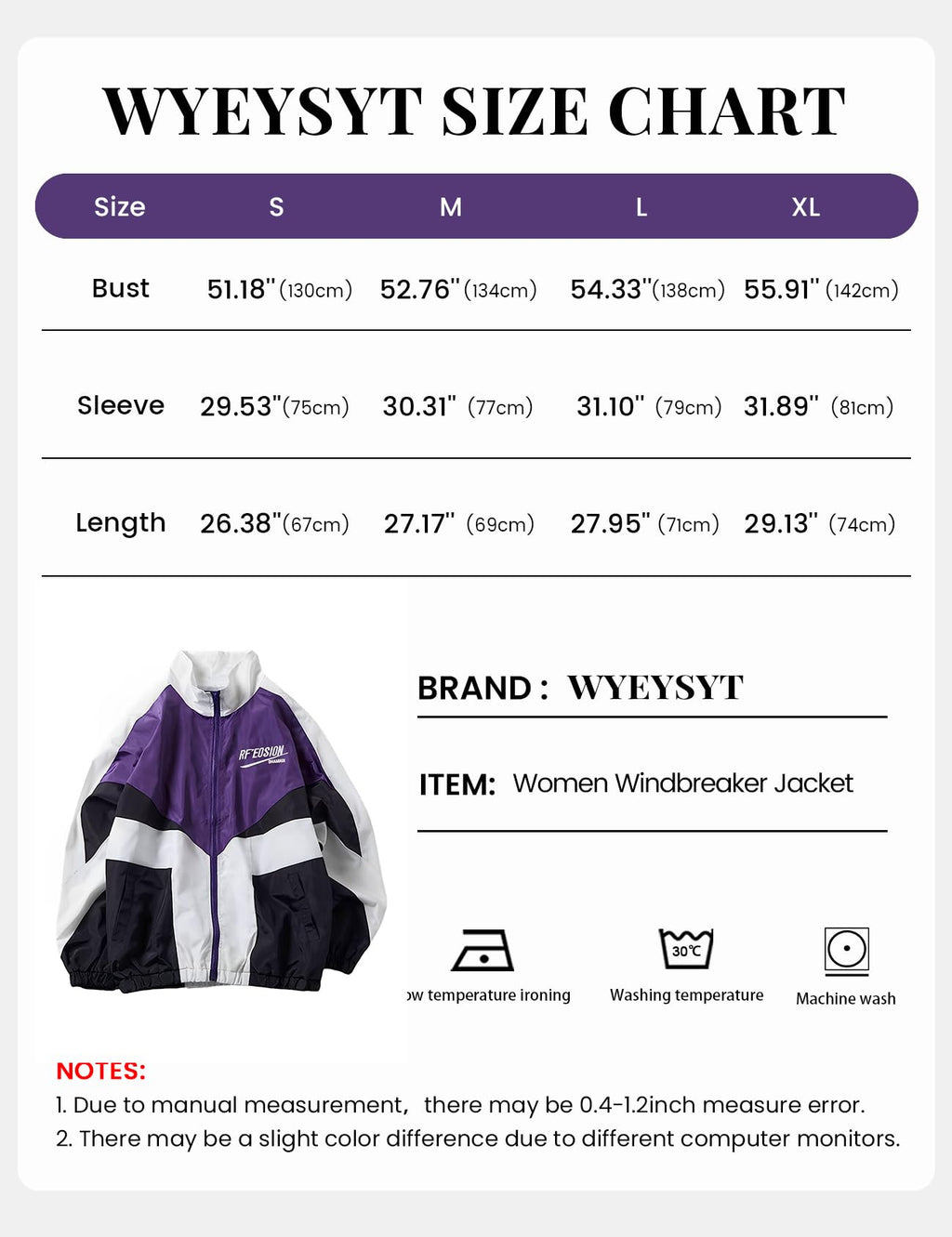 Wyeysyt Women Windbreaker Jacket Y2k Varsity Jackets Oversized Vintage 90s Jacket