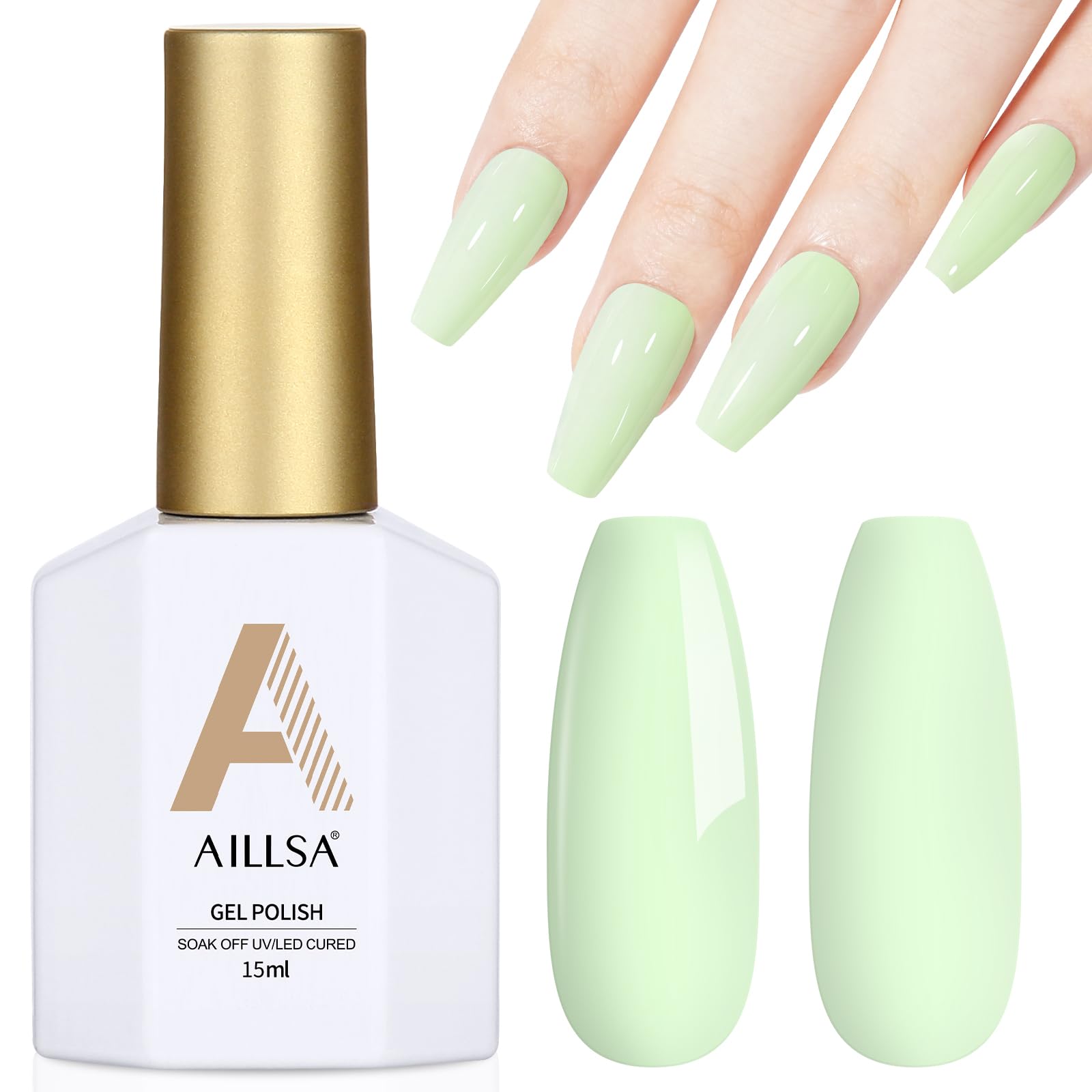 AILLSA Red Gel Nail Polish Ruby Red Gel Polish Bright Rose Color Polish Apple Candy Nails Long Lasting Soak Off U V Gels Nail Polish Nail Art Manicure Salon at Home 0.51 Fl Oz