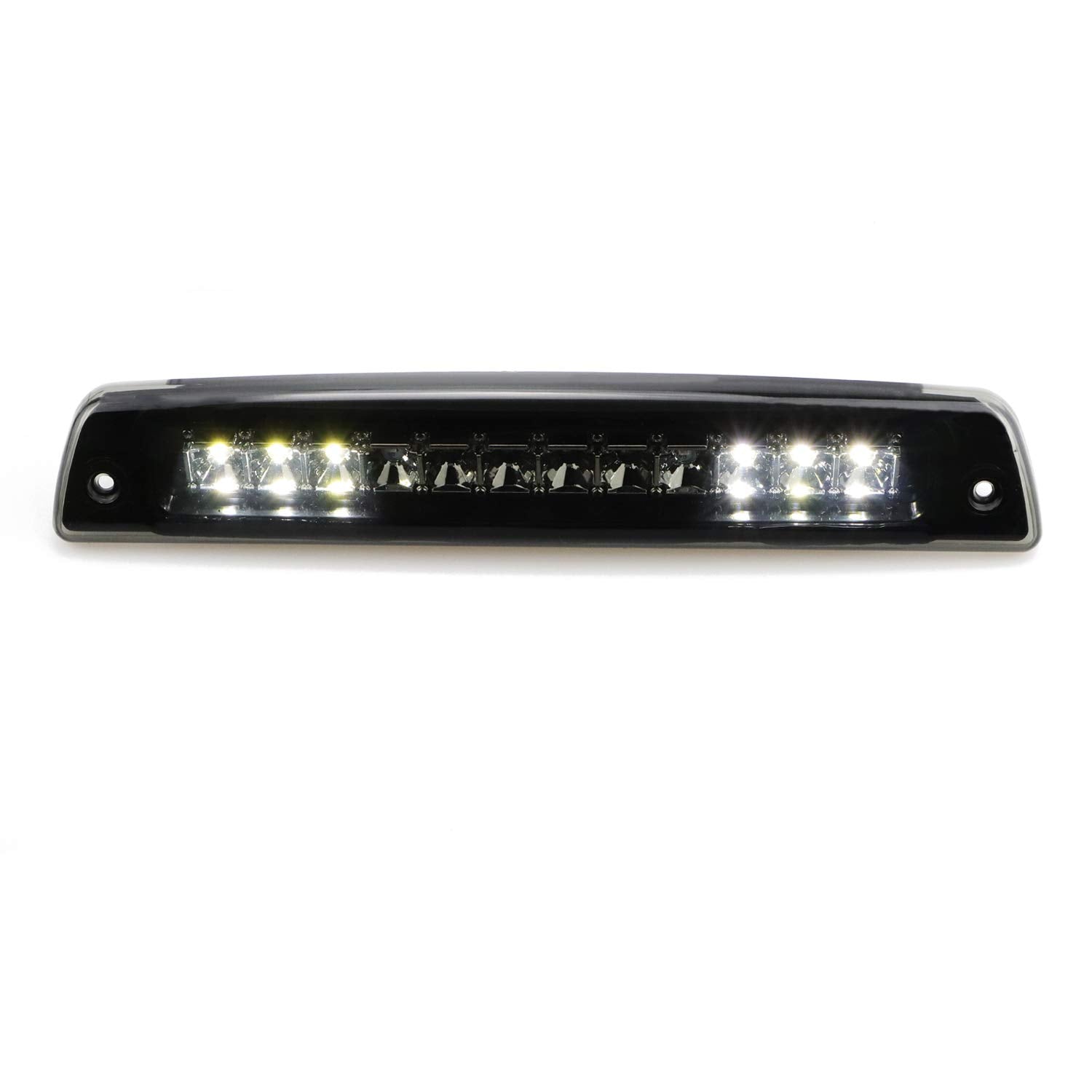 Tresound For 1994-2001 Dodge Ram 1500/2500/ 3500 Third 3rd LED Brake Light Cargo Lamp High Mount Brake Light Replacement (Black+ Smoke Lens)