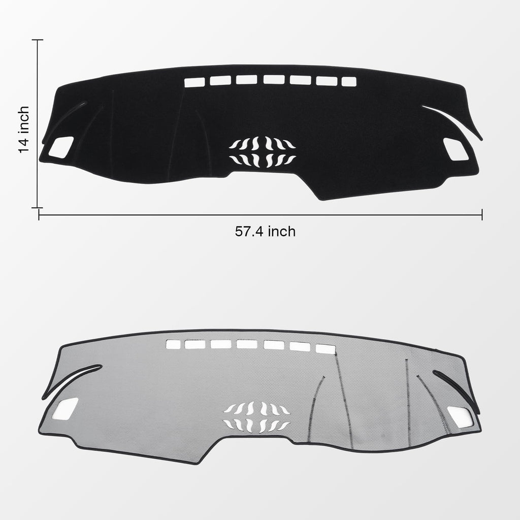KUST Black Dash Cover for Ford Ranger 1995-2011/Ford Explorer 1995-2001/Mazda B2300 B2500 B3000 B4000 1995-2008/Mercury Mountaineer 1997-2001 Polyester Dashboard Cover Accessories for Ranger