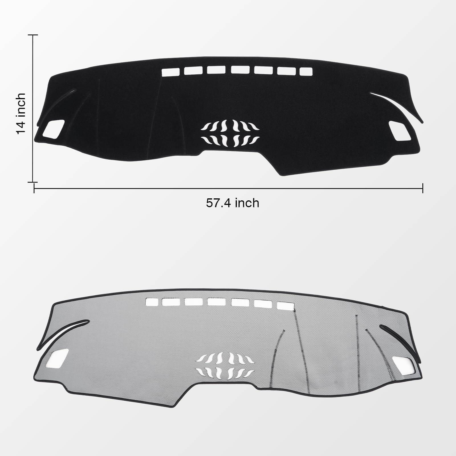 KUST Black Dash Cover for Ford Ranger 1995-2011/Ford Explorer 1995-2001/Mazda B2300 B2500 B3000 B4000 1995-2008/Mercury Mountaineer 1997-2001 Polyester Dashboard Cover Accessories for Ranger