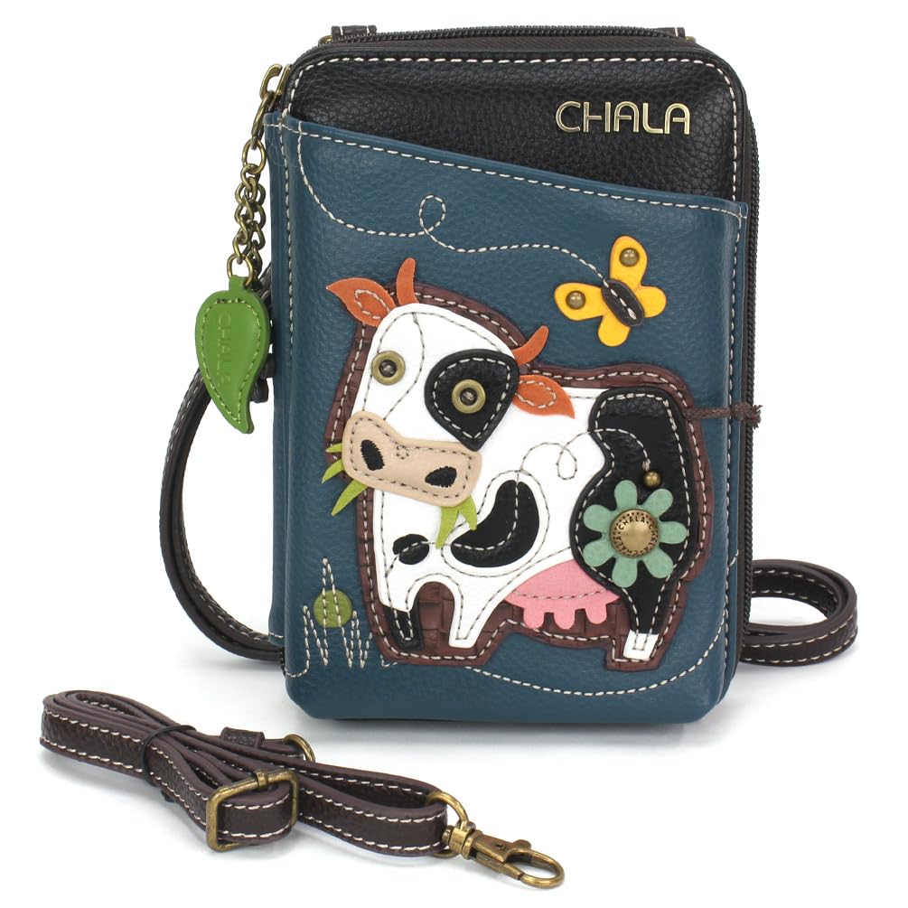 CHALA Wallet Crossbody Cell Phone Purse - Women Faux Leather Multicolor Handbag with Adjustable Strap