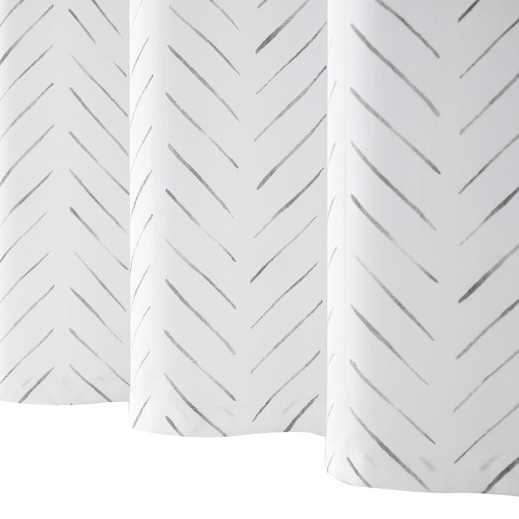 jinchan Small Stall Black and White Shower Curtain 36x72 Inches Inky Herringbone Chevron Zig Zag Waterproof Fabric Modern Farmhouse Shower Curtains for Bathroom with 7 Hooks