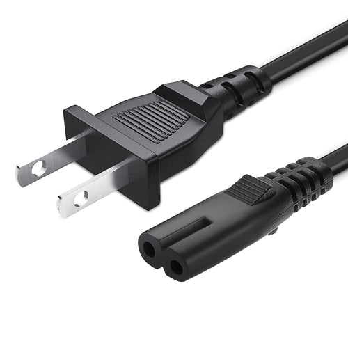 2 Prong TV Power Cable Cord for TCL Roku Smart LED LCD HD TV 24" 32" 40" 42" 43" 48" 50" 55" 60" 65" 75" 85"Inch - TCL Roku TVS 55s405 43s425 50s425 AC Plug A Power Supply Cord 3FT Cable Replacement