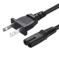 2 Prong TV Power Cable Cord for TCL Roku Smart LED LCD HD TV 24" 32" 40" 42" 43" 48" 50" 55" 60" 65" 75" 85"Inch - TCL Roku TVS 55s405 43s425 50s425 AC Plug A Power Supply Cord 3FT Cable Replacement