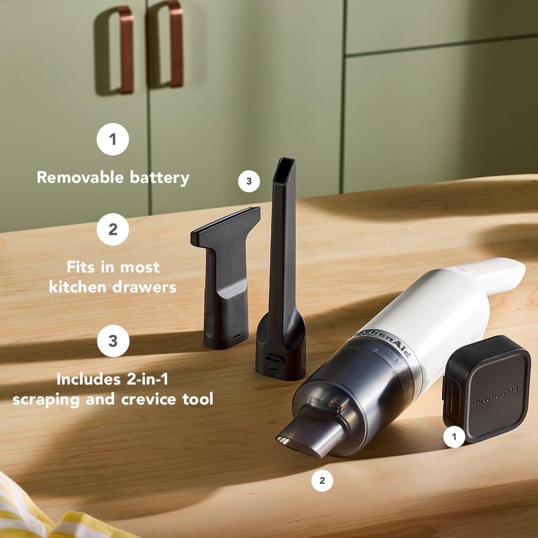 KitchenAid Go™ Cordless Kitchen Vacuum - Battery Included, KKVR121, Black Matte