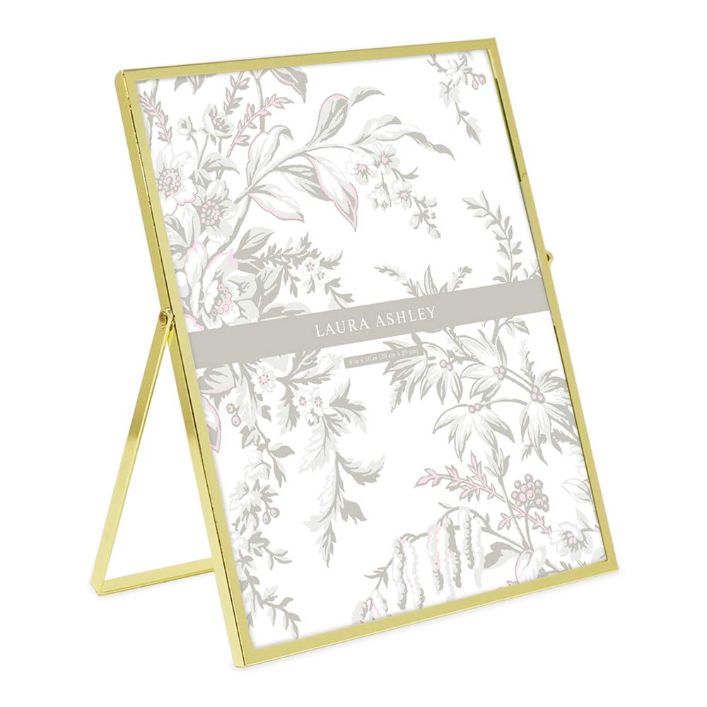 Laura Ashley 2x3 Rose Gold Flat Metal Picture Frame (Vertical) with Pull-Out Easel Stand, Made for Tabletop, Counterspace, Shelf and Desk (2x3, Rose Gold)