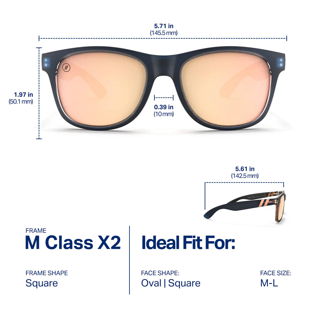 Blenders Eyewear M Class X2 – Polarized Sunglasses – Round Lens, Spring Loaded Hinge – 100% UV Protection – For Men & Women