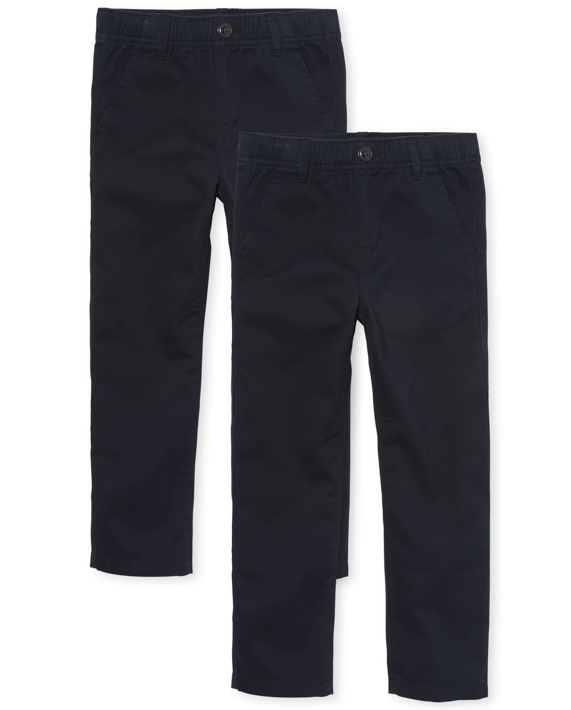 The Children's Place Boys' Stretch Relaxed Straight Chino Pants, Multipacks