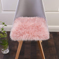 Softlife Black Faux Fur Sheepskin Chair Cover Seats Cushion Pad Super Soft Area Rugs for Living Bedroom Sofa Dorm (1.6ft x 1.6ft)