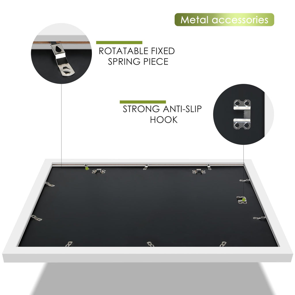 DUENPY Vinyl Record Display Frame 16x22 Inches Display Record Album and 12.5x12.5 Album Cover Art（Black Bottom Mat） Wall Mount
