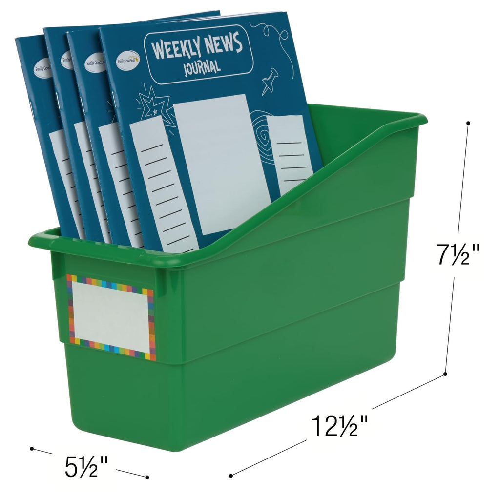 Really Good Stuff Durable Book & Binder Holders - 6 Pack - Black