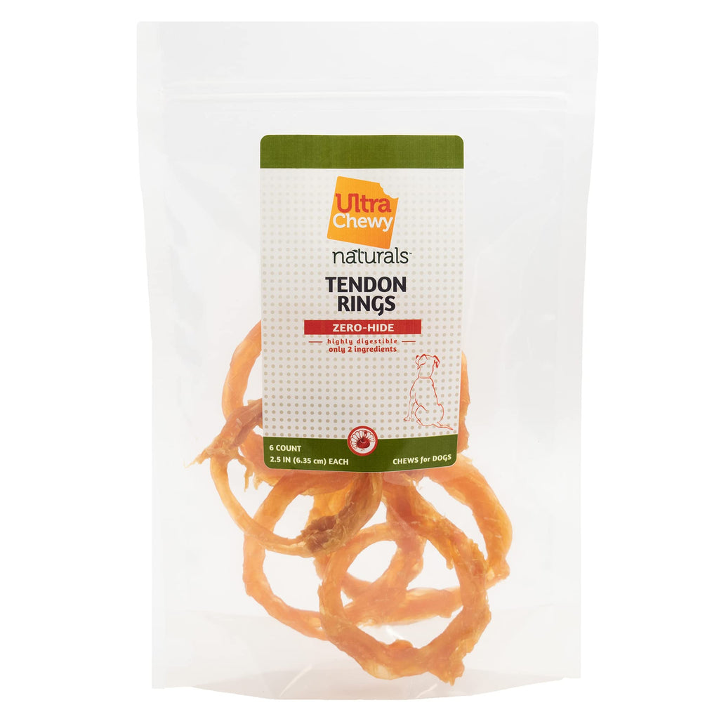 Ultra Chewy Turkey Tendon Knotted Bones for Dogs - Premium All-Natural, Hypoallergenic, Long-Lasting Dog Chew Treat, Easy to Digest - Ingredient Sourced from USA (3.5 Inch - 4 Pack)