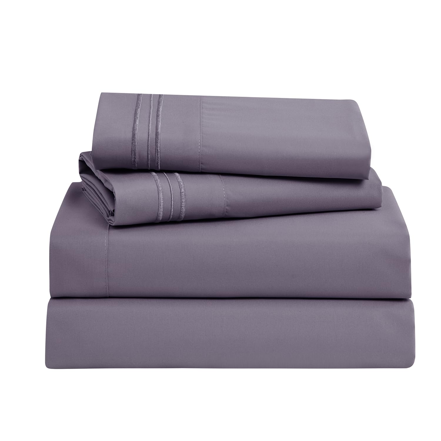 Clara Clark Bed Sheets, Premier 1800 Series 4 Piece Bed Sheet Set, Deep Pocket, Wrinkle, Fade, Stain Resistant, Luxury Soft Bedding Sheets & Pillowcases, Twin, Beach Blue