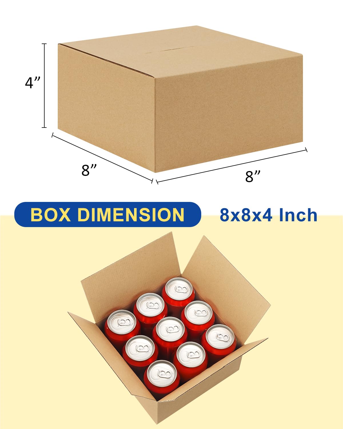 40-Pack-Small-Shipping-Boxes-6x4x4, Corrugated-Cardboard-Boxes-for-Packaging-Small-Business, Brown-Boxes-Mailers